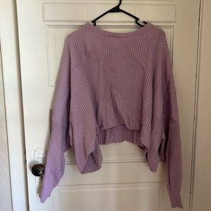 Lilac Free People cropped sweater